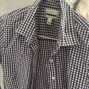 J. Crew Black and White Gingham Casual Shirt